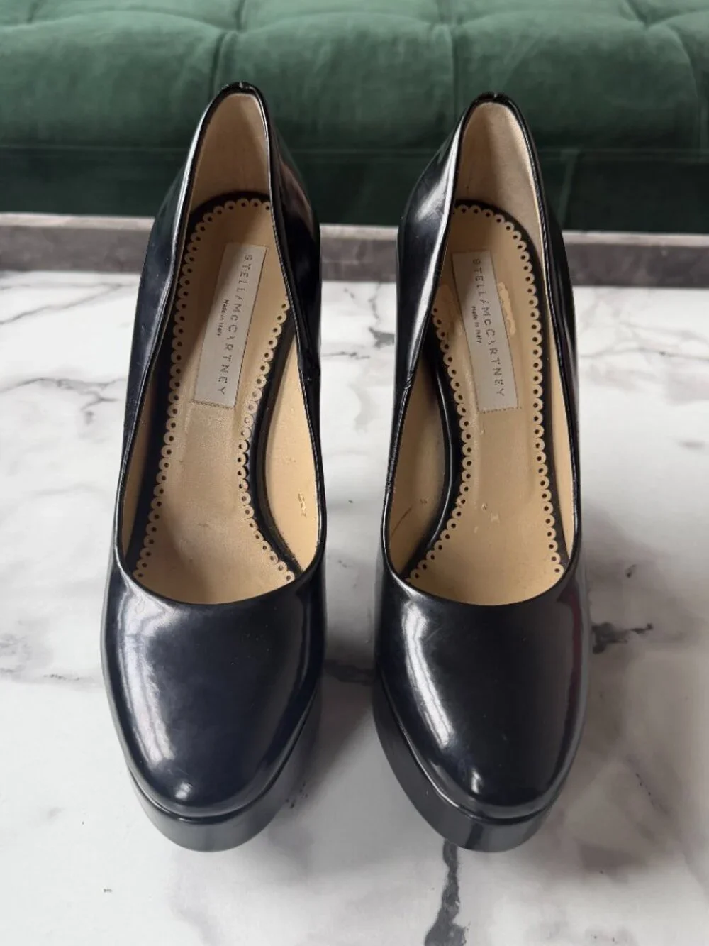 Stella McCartney Black Tortoise Shell Platforms Size 37.5